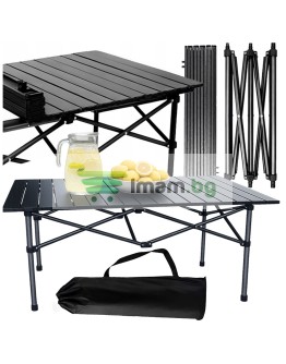 Сгъваема рибарска маса за балкони, къмпинг и тераси 118 x 55 см